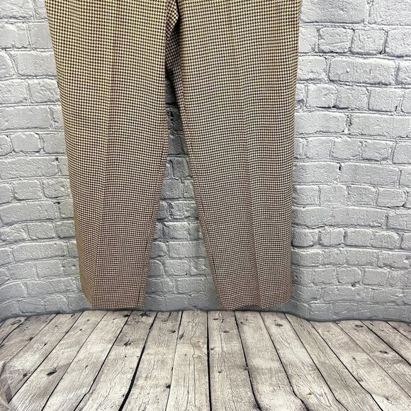 Talbots Brown Tweed Wool Blend Pants Trousers Size 14 Lined - Picture 7 of 8